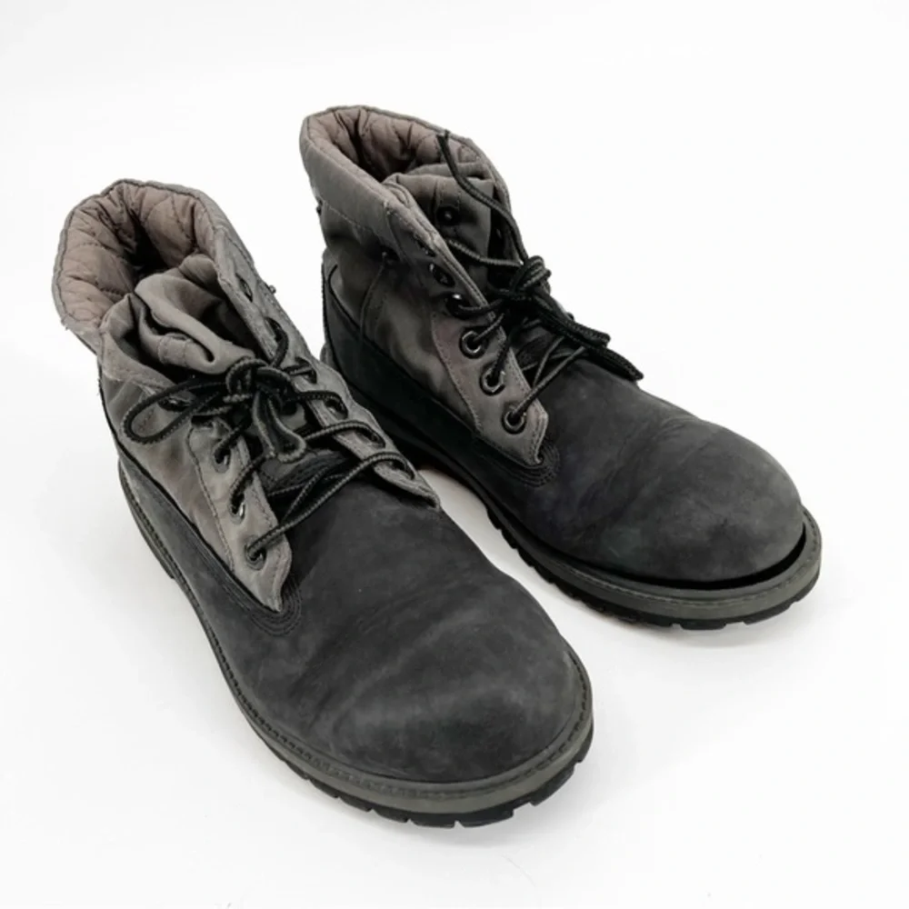 Timberland Roll Top Quilted‎ Gray Boot Size 6